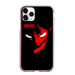 Чехол iPhone 11 Pro матовый Взгляд Луффи One Piece, цвет: 3D-розовый