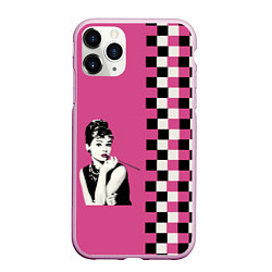 Чехол iPhone 11 Pro матовый Энди Уорхолл Одри Хебберн, цвет: 3D-розовый