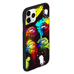 Чехол iPhone 11 Pro матовый Красочные кубы, цвет: 3D-черный — фото 2
