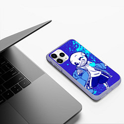 Чехол iPhone 11 Pro матовый UNDERTALE SANS BLUE, цвет: 3D-светло-сиреневый — фото 2