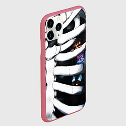 Чехол iPhone 11 Pro матовый SANS AND FRISK, цвет: 3D-малиновый — фото 2