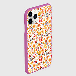 Чехол iPhone 11 Pro матовый Масленица, цвет: 3D-фиолетовый — фото 2