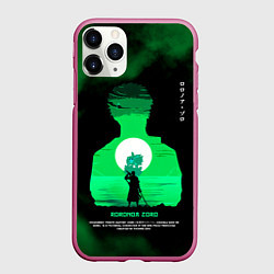 Чехол iPhone 11 Pro матовый Ророноа Зоро One Piece, цвет: 3D-малиновый