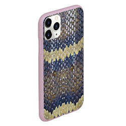 Чехол iPhone 11 Pro матовый Рептилоид Змея, цвет: 3D-розовый — фото 2