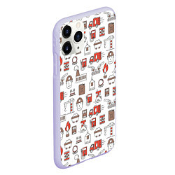 Чехол iPhone 11 Pro матовый Металлург, цвет: 3D-светло-сиреневый — фото 2