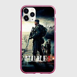 Чехол iPhone 11 Pro матовый СТАЛКЕР 2 МАЙОР ДЕКТЕРЁВ, цвет: 3D-малиновый