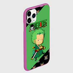 Чехол iPhone 11 Pro матовый Ророноа Зоро One Piece Большой куш, цвет: 3D-фиолетовый — фото 2