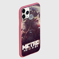 Чехол iPhone 11 Pro матовый MERTO 2033 ПРОТИВОГАЗ, цвет: 3D-малиновый — фото 2