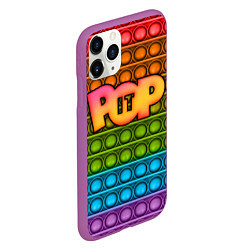 Чехол iPhone 11 Pro матовый POP it ПУПЫРКА, цвет: 3D-фиолетовый — фото 2