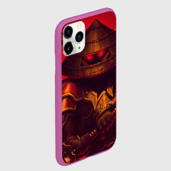 Чехол iPhone 11 Pro матовый СЁГУН НА КРАСНОМ ФОНЕ, цвет: 3D-фиолетовый — фото 2