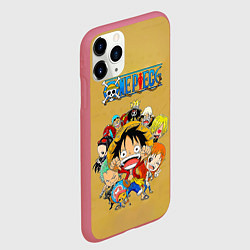 Чехол iPhone 11 Pro матовый Персонажи One Piece Большой куш, цвет: 3D-малиновый — фото 2