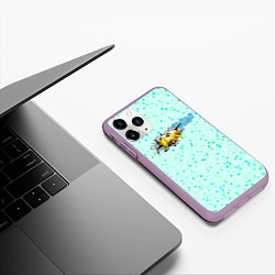Чехол iPhone 11 Pro матовый Орел, цвет: 3D-сиреневый — фото 2
