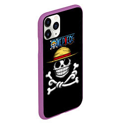 Чехол iPhone 11 Pro матовый Пираты Соломенной Шляпы One Piece, цвет: 3D-фиолетовый — фото 2