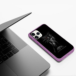 Чехол iPhone 11 Pro матовый Серебряный для монстров, цвет: 3D-фиолетовый — фото 2
