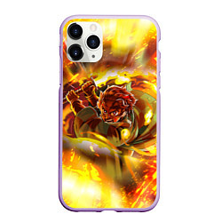 Чехол iPhone 11 Pro матовый Огненный Танджиро Камадо Танджиро Камадо Я, цвет: 3D-сиреневый