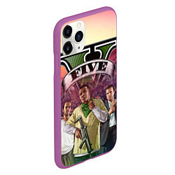 Чехол iPhone 11 Pro матовый GTA V TEAM FOREVER AND EVER, цвет: 3D-фиолетовый — фото 2