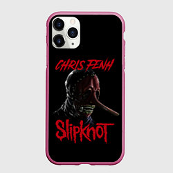 Чехол iPhone 11 Pro матовый CHRIS FENH SLIPKNOT СЛИПКНОТ Z, цвет: 3D-малиновый