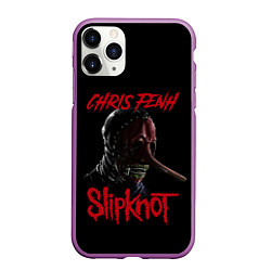 Чехол iPhone 11 Pro матовый CHRIS FENH SLIPKNOT СЛИПКНОТ Z, цвет: 3D-фиолетовый