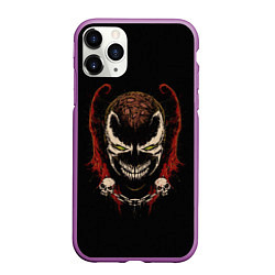 Чехол iPhone 11 Pro матовый Spawn профиль, цвет: 3D-фиолетовый