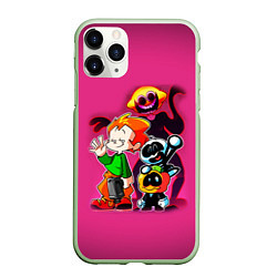 Чехол iPhone 11 Pro матовый Friday Night Funkin персы, цвет: 3D-салатовый