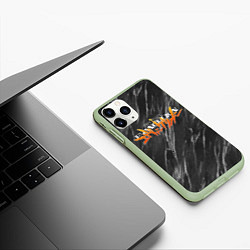 Чехол iPhone 11 Pro матовый МРАМОР EVANGELION, цвет: 3D-салатовый — фото 2