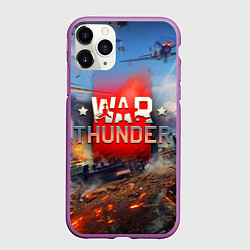 Чехол iPhone 11 Pro матовый WAR THUNDER ВАР ТАНДЕР, цвет: 3D-фиолетовый