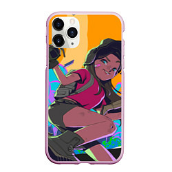 Чехол iPhone 11 Pro матовый Sweet Pubg girl, цвет: 3D-розовый