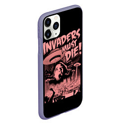 Чехол iPhone 11 Pro матовый Invaders must die, цвет: 3D-серый — фото 2