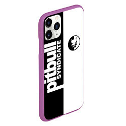 Чехол iPhone 11 Pro матовый PITBULL SYNDICATE ПИТБУЛЬ, цвет: 3D-фиолетовый — фото 2