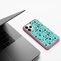 Чехол iPhone 11 Pro матовый SkullS, цвет: 3D-малиновый — фото 2