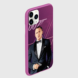 Чехол iPhone 11 Pro матовый Агент 007 Джеймс Бонд, цвет: 3D-фиолетовый — фото 2