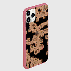 Чехол iPhone 11 Pro матовый Heroes III Dungeon Map, цвет: 3D-малиновый — фото 2