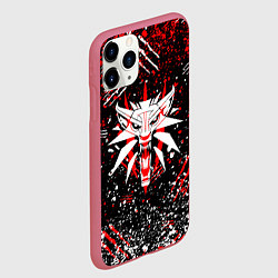 Чехол iPhone 11 Pro матовый The Witcher, цвет: 3D-малиновый — фото 2