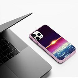 Чехол iPhone 11 Pro матовый МЕЖДУ НЕБОМ И ЗЕМЛЁЙ, цвет: 3D-розовый — фото 2