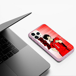 Чехол iPhone 11 Pro матовый Куроо Тецуро Kuroo Tetsuro, цвет: 3D-розовый — фото 2