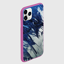 Чехол iPhone 11 Pro матовый Серо-синее абстрактное, цвет: 3D-фиолетовый — фото 2