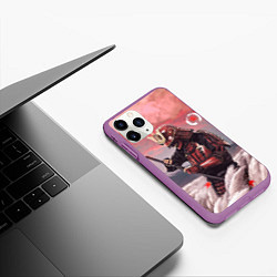 Чехол iPhone 11 Pro матовый Ghost of Tsushim Призрак Цусимы Z, цвет: 3D-фиолетовый — фото 2