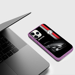 Чехол iPhone 11 Pro матовый MERCEDES BENZ AMG, цвет: 3D-фиолетовый — фото 2