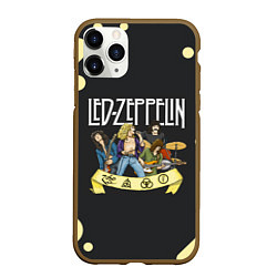 Чехол iPhone 11 Pro матовый LED ZEPPELIN ЛЕД ЗЕППЕЛИН Z, цвет: 3D-коричневый