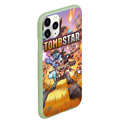 Чехол iPhone 11 Pro матовый TombStar ТомбСтар Z, цвет: 3D-салатовый — фото 2