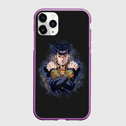 Чехол iPhone 11 Pro матовый Хигашиката Джоске, цвет: 3D-фиолетовый