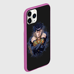 Чехол iPhone 11 Pro матовый Хигашиката Джоске, цвет: 3D-фиолетовый — фото 2