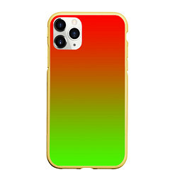 Чехол iPhone 11 Pro матовый Градиент Яблоко, цвет: 3D-желтый