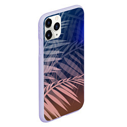 Чехол iPhone 11 Pro матовый Тропическая ночь, цвет: 3D-светло-сиреневый — фото 2