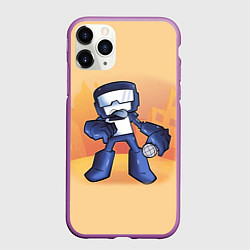 Чехол iPhone 11 Pro матовый Friday Night Funkin Танкист, цвет: 3D-фиолетовый