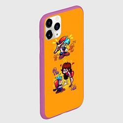 Чехол iPhone 11 Pro матовый Boyfriend and Girlfriend FNF, цвет: 3D-фиолетовый — фото 2