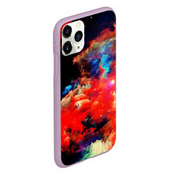 Чехол iPhone 11 Pro матовый Косический градиент, цвет: 3D-сиреневый — фото 2