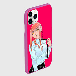 Чехол iPhone 11 Pro матовый Охотница на демонов Макима Chainsaw Man Makima, цвет: 3D-фиолетовый — фото 2