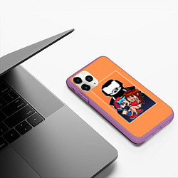 Чехол iPhone 11 Pro матовый Boyfriend, Girlfriend, Tankman, цвет: 3D-фиолетовый — фото 2