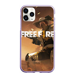 Чехол iPhone 11 Pro матовый FREE FIRE, цвет: 3D-светло-сиреневый